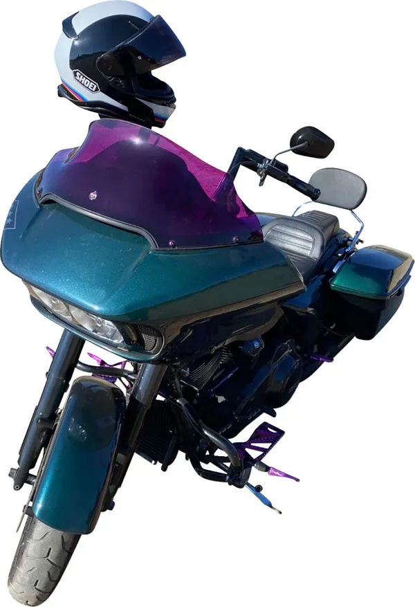 Priekinis stiklas FLTR - 2015+ - FLARE WINDSHIELD - 9" SPORT - KOLOR - PURPLE