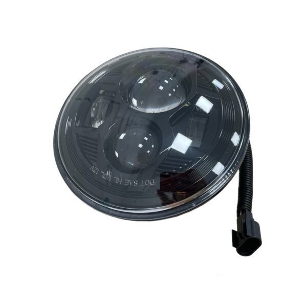 LED Headlight Black 7″ Inch For Harley Davidson