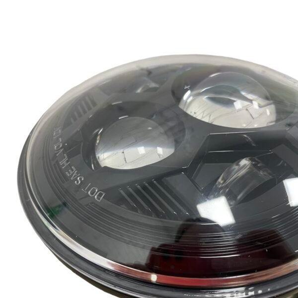 LED Headlight Black 7″ Inch For Harley Davidson